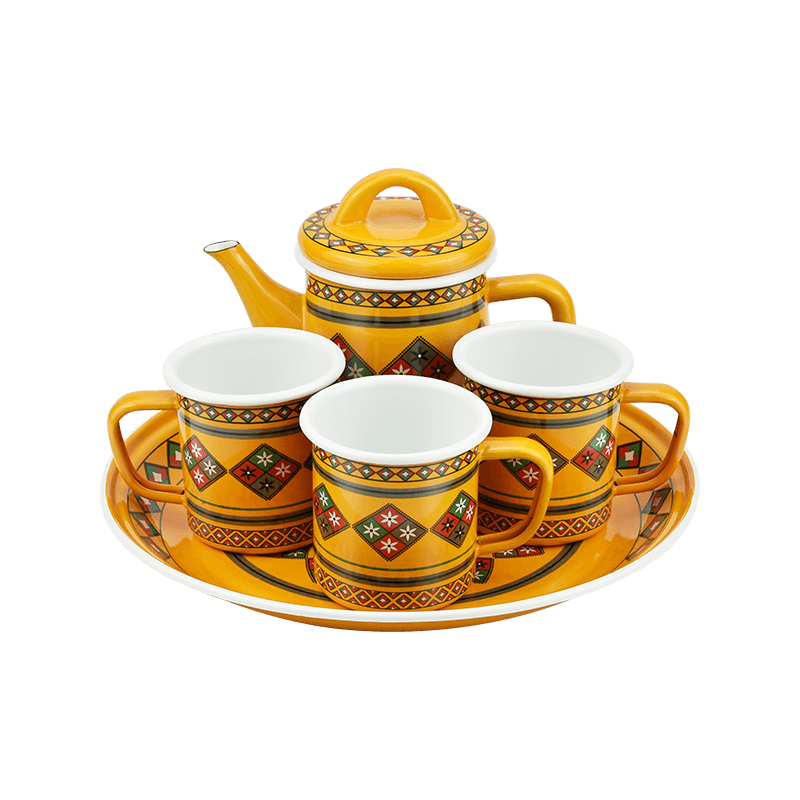 Set Teapot Enamel Turki T231